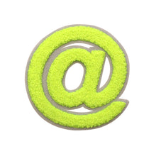 Load image into Gallery viewer, Varsity Letter Symbol Email @ Sign 4.4 inch Chenille Patch
