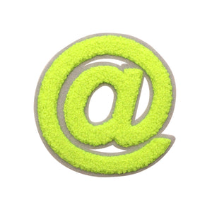 Varsity Letter Symbol Email @ Sign 4.4 inch Chenille Patch