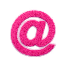 Load image into Gallery viewer, Varsity Letter Symbol Email @ Sign 4.4 inch Chenille Patch
