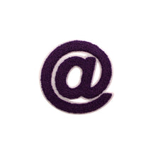 Load image into Gallery viewer, Varsity Letter Symbol Email @ Sign 2.4 inch Chenille Patch
