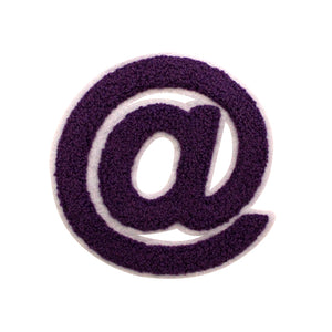 Varsity Letter Symbol Email @ Sign 4.4 inch Chenille Patch