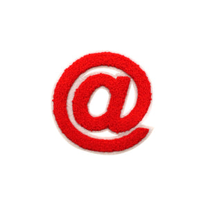 Varsity Letter Symbol Email @ Sign 2.4 inch Chenille Patch