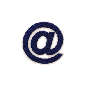 Varsity Letter Symbol Email @ Sign 2.4 inch Chenille Patch