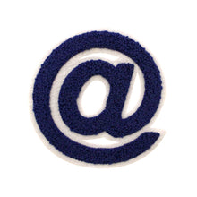 Load image into Gallery viewer, Varsity Letter Symbol Email @ Sign 4.4 inch Chenille Patch
