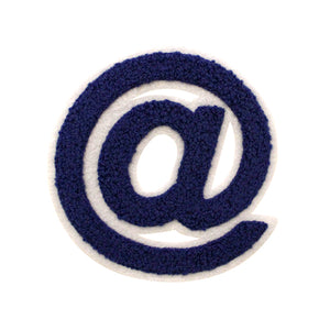 Varsity Letter Symbol Email @ Sign 4.4 inch Chenille Patch