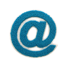 Load image into Gallery viewer, Varsity Letter Symbol Email @ Sign 4.4 inch Chenille Patch
