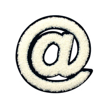 Load image into Gallery viewer, Varsity Letter Symbol Email @ Sign 4.4 inch Chenille Patch
