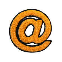 Load image into Gallery viewer, Varsity Letter Symbol Email @ Sign 4.4 inch Chenille Patch
