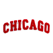 Load image into Gallery viewer, Varsity City Name Chicago in Multicolor Chenille Patch
