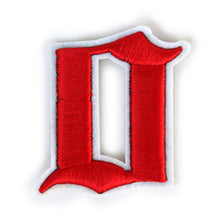 Load image into Gallery viewer, 3D Old English Roman Font Number 0 to 9 Size 2, 3 inches Red Embroidery Patch
