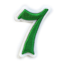 Load image into Gallery viewer, 3D Old English Roman Font Number 0 to 9 Size 2, 3 inches Green Embroidery Patch
