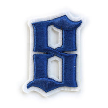 Load image into Gallery viewer, 3D Old English Roman Font Number 0 to 9 Size 2, 3 inches Royal Blue Embroidery Patch
