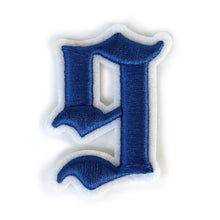 Load image into Gallery viewer, 3D Old English Roman Font Number 0 to 9 Size 2, 3 inches Royal Blue Embroidery Patch
