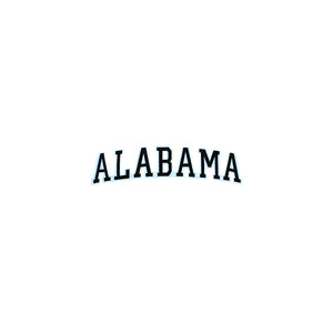 Varsity State Name Alabama in Multicolor Embroidery Patch