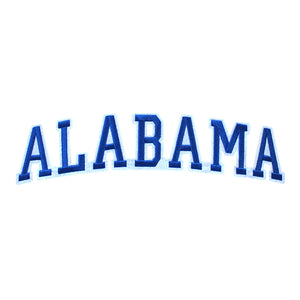 Varsity State Name Alabama in Multicolor Embroidery Patch