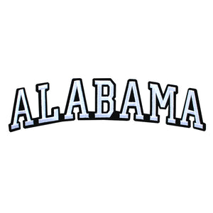 Varsity State Name Alabama in Multicolor Embroidery Patch