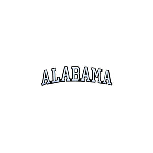 Varsity State Name Alabama in Multicolor Embroidery Patch