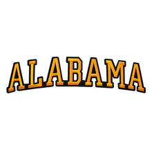 Load image into Gallery viewer, Varsity State Name Alabama in Multicolor Embroidery Patch
