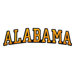 Varsity State Name Alabama in Multicolor Embroidery Patch