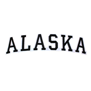 Varsity State Name Alaska in Multicolor Embroidery Patch