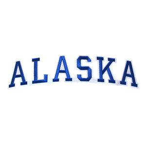 Varsity State Name Alaska in Multicolor Embroidery Patch