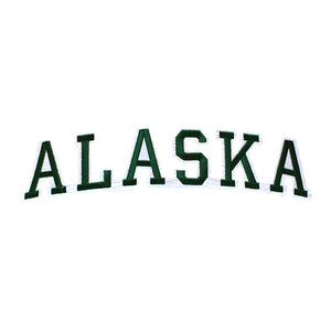 Varsity State Name Alaska in Multicolor Embroidery Patch