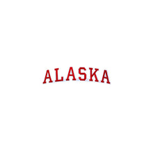 Load image into Gallery viewer, Varsity State Name Alaska in Multicolor Embroidery Patch
