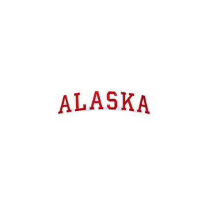 Varsity State Name Alaska in Multicolor Embroidery Patch