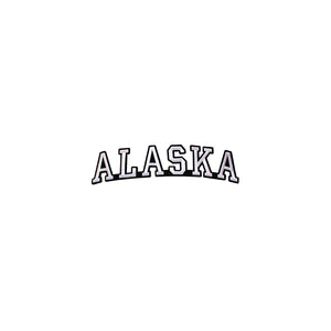 Varsity State Name Alaska in Multicolor Embroidery Patch