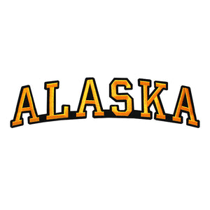 Varsity State Name Alaska in Multicolor Embroidery Patch