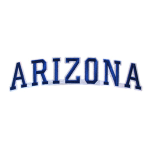 Varsity State Name Arizona in Multicolor Embroidery Patch