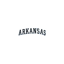 Load image into Gallery viewer, Varsity State Name Arkansas in Multicolor Embroidery Patch
