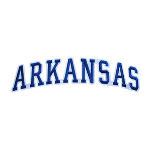 Varsity State Name Arkansas in Multicolor Embroidery Patch