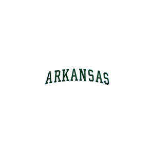 Varsity State Name Arkansas in Multicolor Embroidery Patch