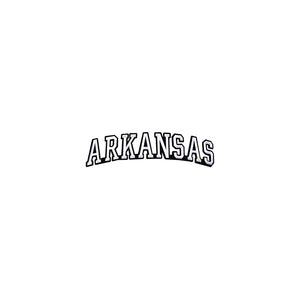 Varsity State Name Arkansas in Multicolor Embroidery Patch