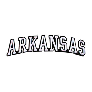 Varsity State Name Arkansas in Multicolor Embroidery Patch