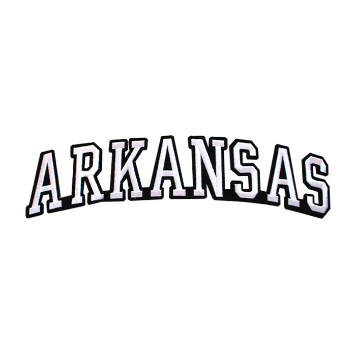 Varsity State Name Arkansas in Multicolor Embroidery Patch