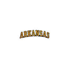 Load image into Gallery viewer, Varsity State Name Arkansas in Multicolor Embroidery Patch
