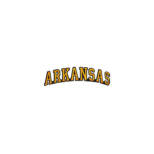 Varsity State Name Arkansas in Multicolor Embroidery Patch