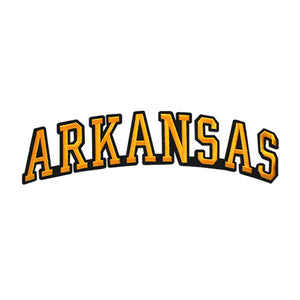 Varsity State Name Arkansas in Multicolor Embroidery Patch