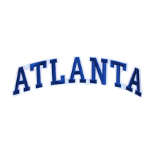 Load image into Gallery viewer, Varsity State Name Atlanta in Multicolor Embroidery Patch
