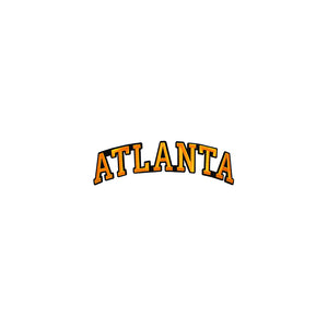 Varsity State Name Atlanta in Multicolor Embroidery Patch