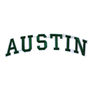 Varsity City Name Austin in Multicolor Embroidery Patch