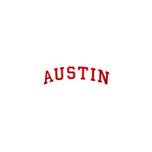 Load image into Gallery viewer, Varsity City Name Austin in Multicolor Embroidery Patch
