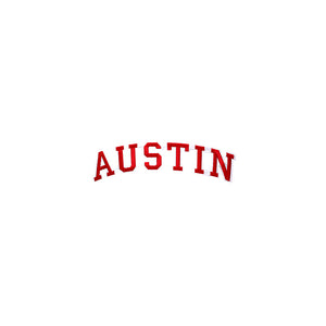 Varsity City Name Austin in Multicolor Embroidery Patch