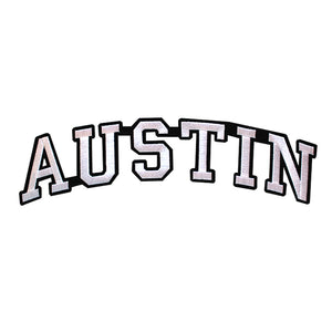 Varsity City Name Austin in Multicolor Embroidery Patch