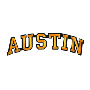 Varsity City Name Austin in Multicolor Embroidery Patch