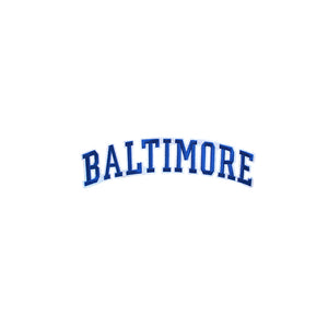 Varsity City Name Baltimore in Multicolor Embroidery Patch