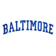 Load image into Gallery viewer, Varsity City Name Baltimore in Multicolor Embroidery Patch
