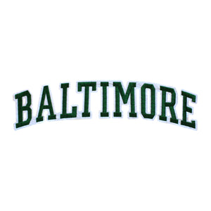 Varsity City Name Baltimore in Multicolor Embroidery Patch